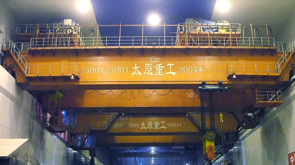 龍灘水電站500噸+500噸橋式起重機